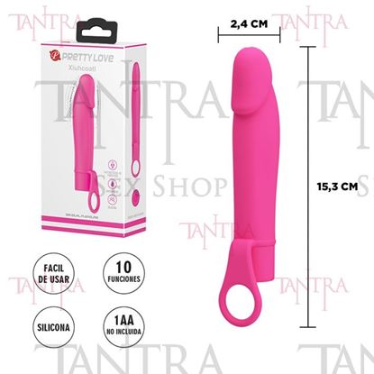 Vibrador con 10 velocidades y anillo para sujetar